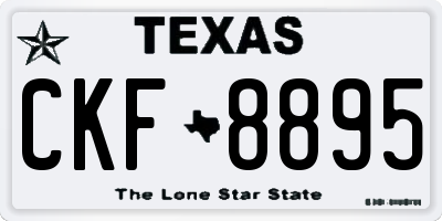 TX license plate CKF8895