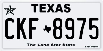 TX license plate CKF8975
