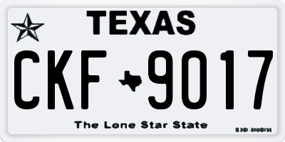 TX license plate CKF9017