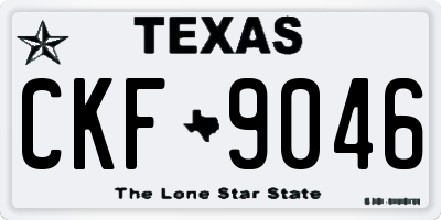 TX license plate CKF9046
