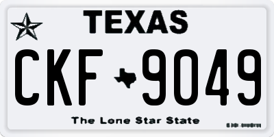 TX license plate CKF9049