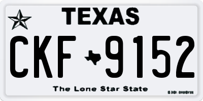 TX license plate CKF9152
