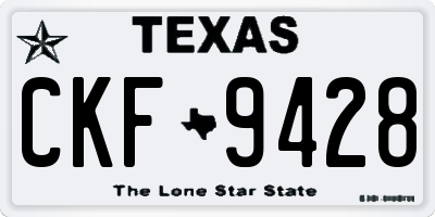 TX license plate CKF9428