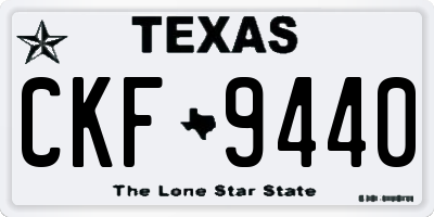 TX license plate CKF9440