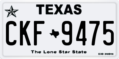TX license plate CKF9475