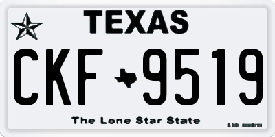 TX license plate CKF9519