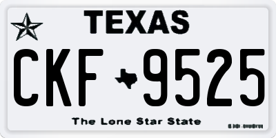 TX license plate CKF9525