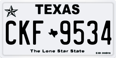 TX license plate CKF9534