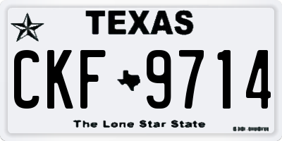 TX license plate CKF9714