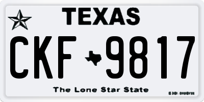 TX license plate CKF9817