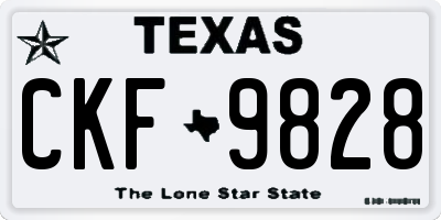 TX license plate CKF9828