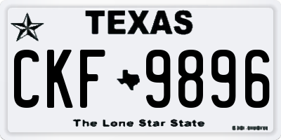 TX license plate CKF9896