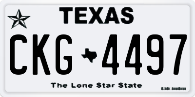 TX license plate CKG4497