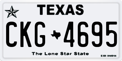 TX license plate CKG4695