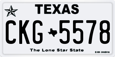 TX license plate CKG5578