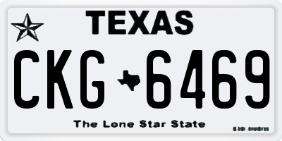 TX license plate CKG6469