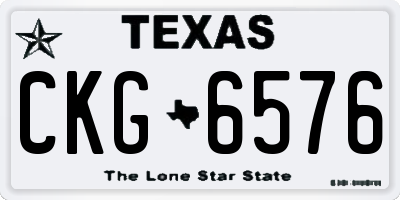 TX license plate CKG6576