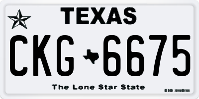 TX license plate CKG6675
