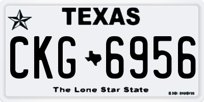 TX license plate CKG6956