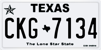 TX license plate CKG7134