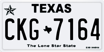 TX license plate CKG7164
