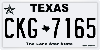TX license plate CKG7165