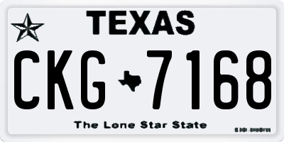 TX license plate CKG7168