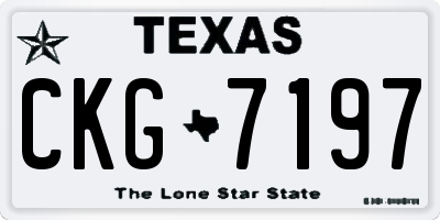 TX license plate CKG7197