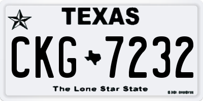 TX license plate CKG7232