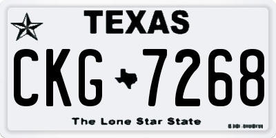 TX license plate CKG7268