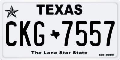 TX license plate CKG7557