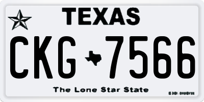 TX license plate CKG7566
