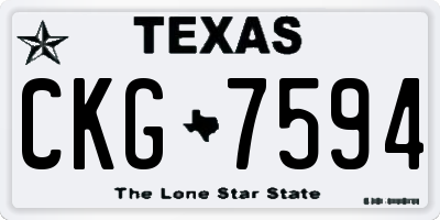 TX license plate CKG7594