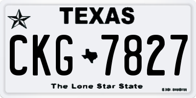 TX license plate CKG7827