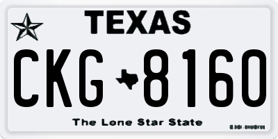 TX license plate CKG8160