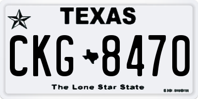 TX license plate CKG8470
