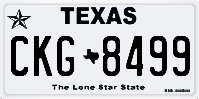 TX license plate CKG8499