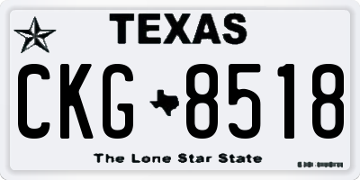 TX license plate CKG8518