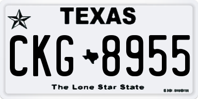 TX license plate CKG8955