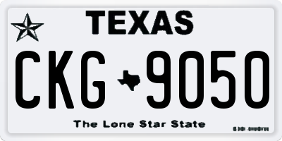 TX license plate CKG9050
