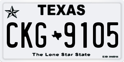 TX license plate CKG9105