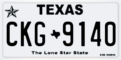 TX license plate CKG9140