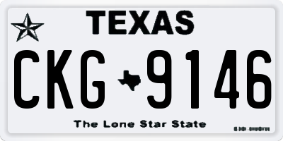 TX license plate CKG9146