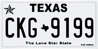 TX license plate CKG9199