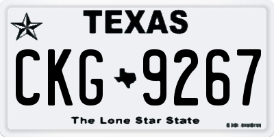 TX license plate CKG9267
