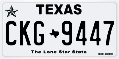 TX license plate CKG9447