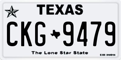 TX license plate CKG9479
