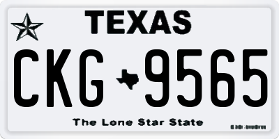 TX license plate CKG9565