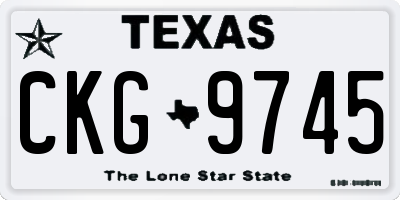 TX license plate CKG9745