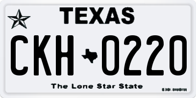 TX license plate CKH0220